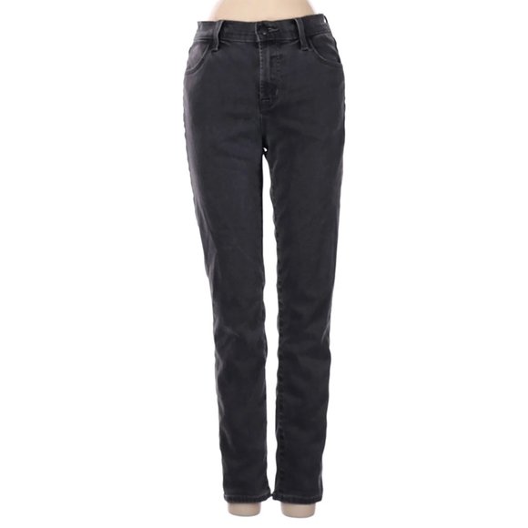 J Brand Jeans Black Gray Skinny Leg Cut Low Rise Waist Size 35 #427 - Picture 1 of 2